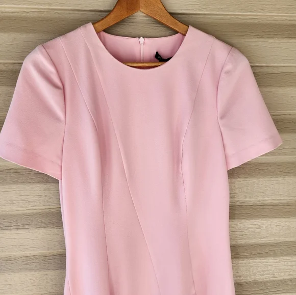 Black Halo Olcay pink asymmetrical hem dress Asymmetrical